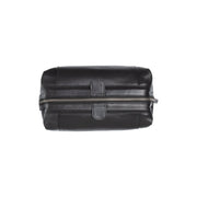 
Biassa Necessaire da viaggio in pelle pieno fiore - Vista laterale che mostra il taglio ergonomico delle maniche