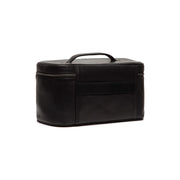 Tailored Rib Cuffs &amp; Hem Craftsmanship Construction Detail on Limone Full-Grain Leather Toiletry Bag da Donna