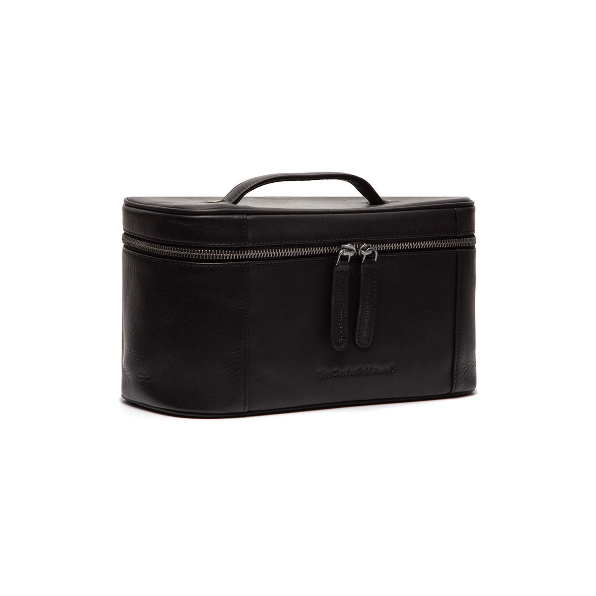 Limone Full-Grain Leather Toiletry Bag da Donna in Classic 100% Full-Grain Leather - Vista frontale e linea su misura | Acquista online