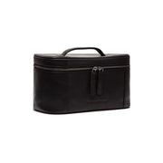 Limone Full-Grain Leather Toiletry Bag da Donna in Classic 100% Full-Grain Leather - Vista frontale e linea su misura | Acquista online