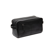 Styled Fit Perspective of Stefan Full-Grain Leather Toiletry Bag da Donna on Model - Natural Daylight Drape