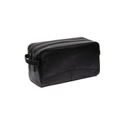 Stefan Full-Grain Leather Toiletry Bag da Donna in Classic 100% Full-Grain Leather - Vista frontale e linea su misura | Acquista online