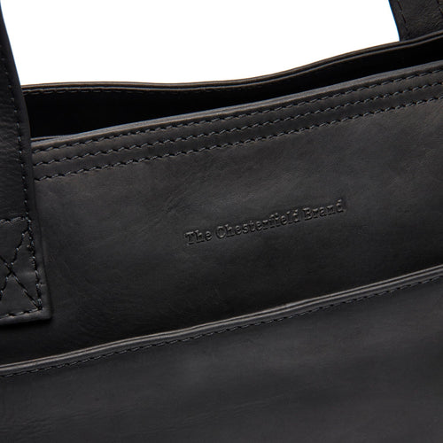 Classic 100% Full-Grain leather Bag - Rear Perspective Showing Reinforced Leather Straps & Stitching