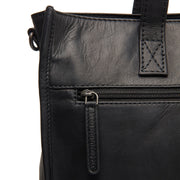 Adana Full-Grain Leather Tote Bag da Donna - Structured Side Profile Showing Gusset Depth &amp; Expansion Capacity