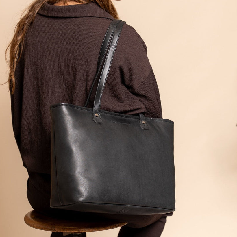 Astano Full-Grain Leather Tote Bag da Donna