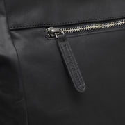 Solid Antique Brass Hardware &amp; Heavy-Duty Dual Zipper Detail on Berlin Full-Grain Leather Tote Bag da Donna
