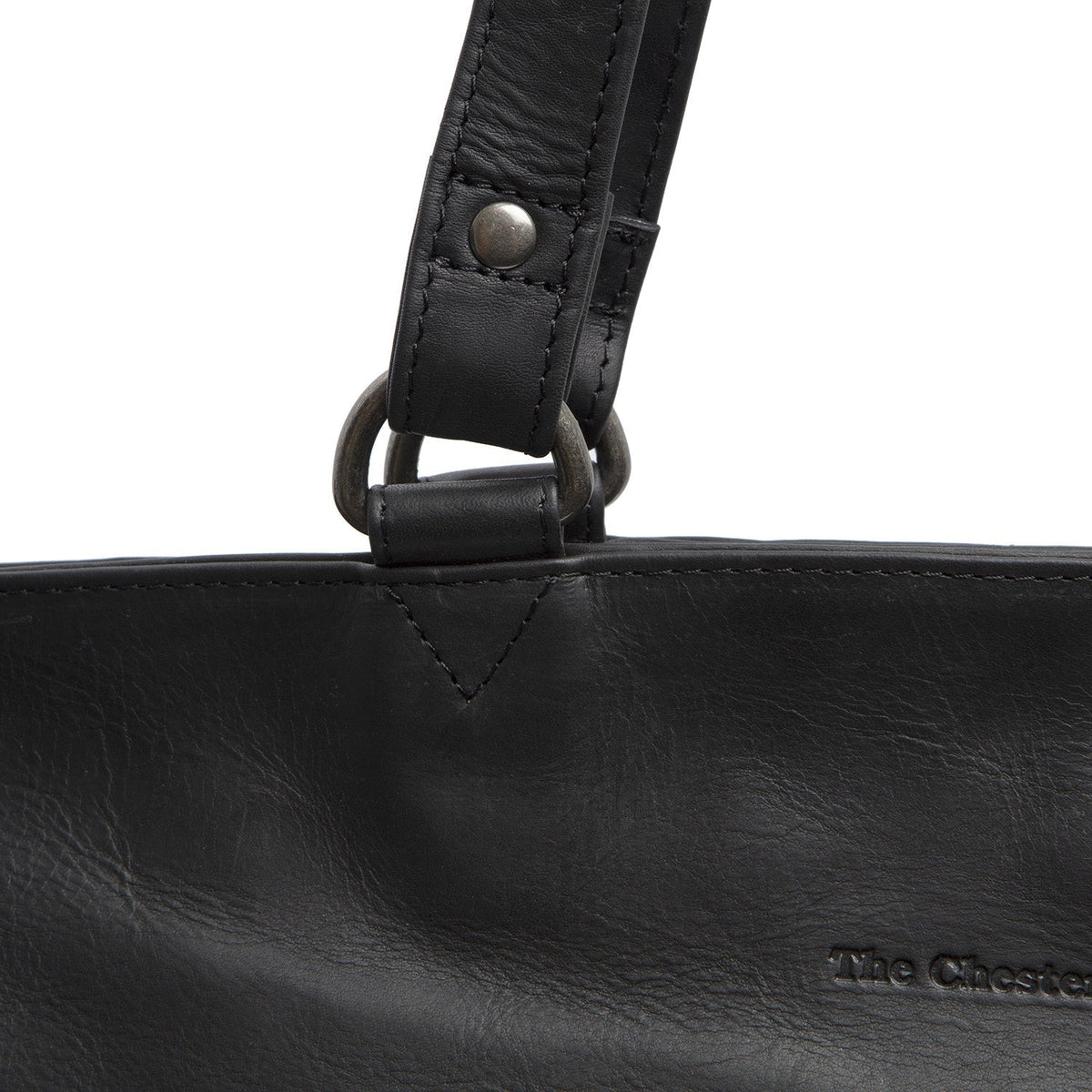Berlin Full-Grain Leather Tote Bag da Donna - Structured Side Profile Showing Gusset Depth &amp; Expansion Capacity
