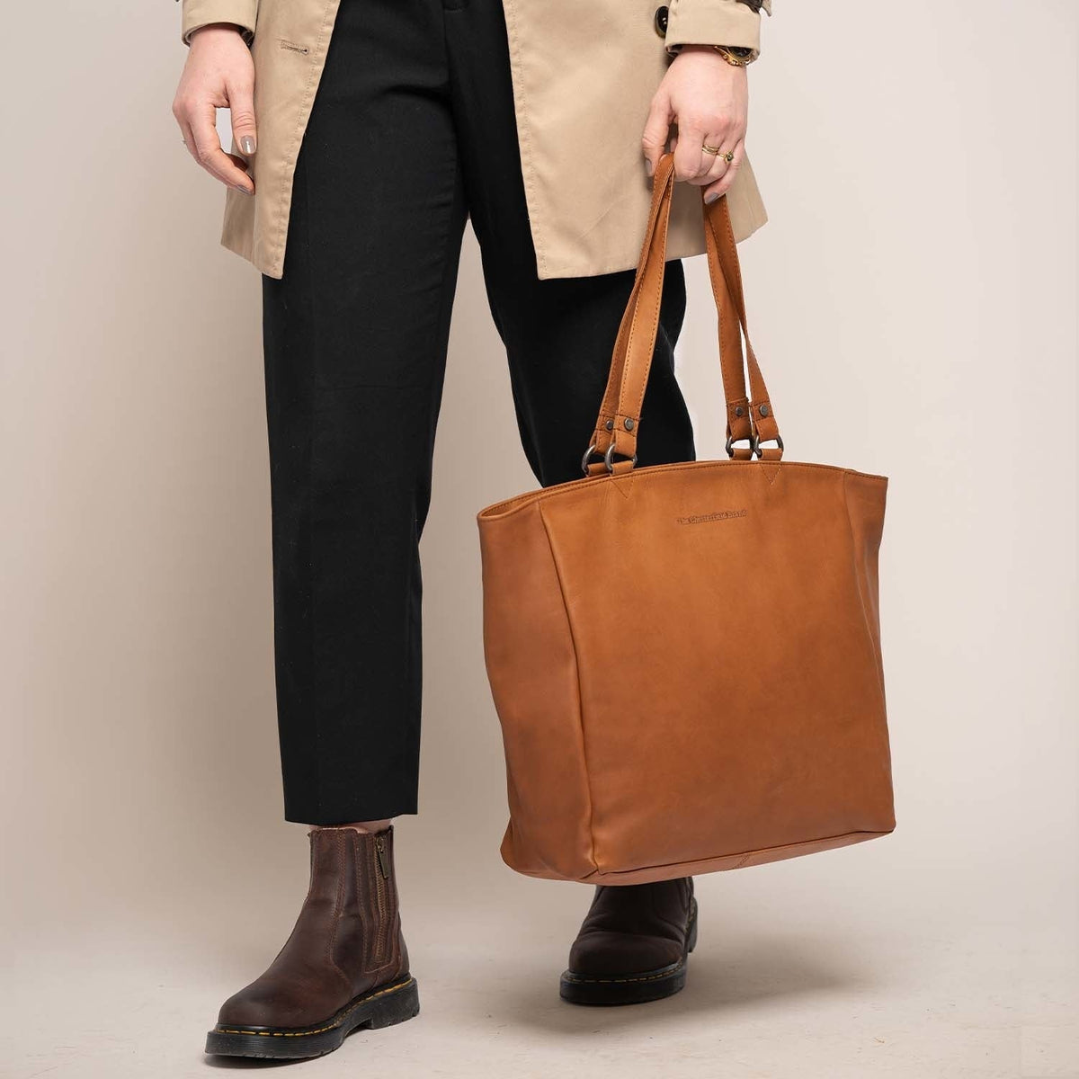 Berlin Full-Grain Leather Tote Bag da Donna – Vista prodotto alternativa 3