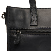 Estella Full-Grain Leather Tote Bag da Donna - Structured Side Profile Showing Gusset Depth &amp; Expansion Capacity