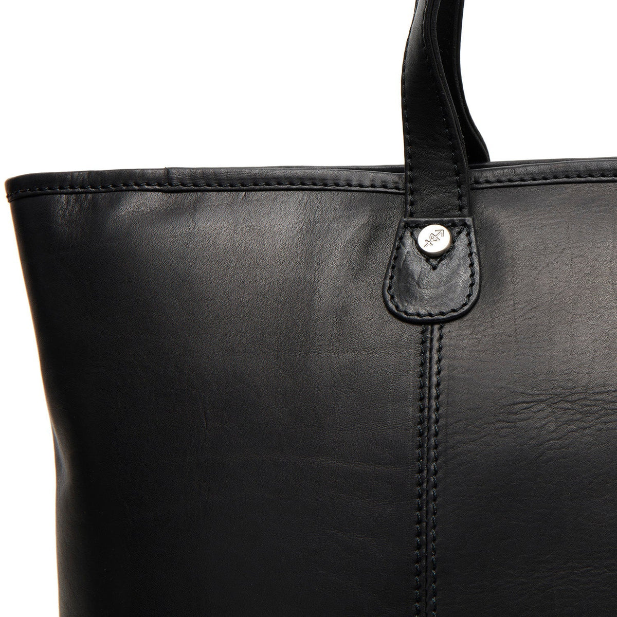 
Solid Antique Brass Hardware & Heavy-Duty Dual Zipper Detail on Ferrera Borsa tote in pelle pieno fiore