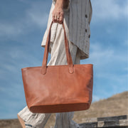 Monza Full-Grain Leather Tote Bag da Donna – Vista prodotto alternativa 2