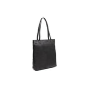 Solvia Full-Grain Leather Tote Bag da Donna in Classic 100% Full-Grain Leather - Full Exterior Front Profile View | Acquista online