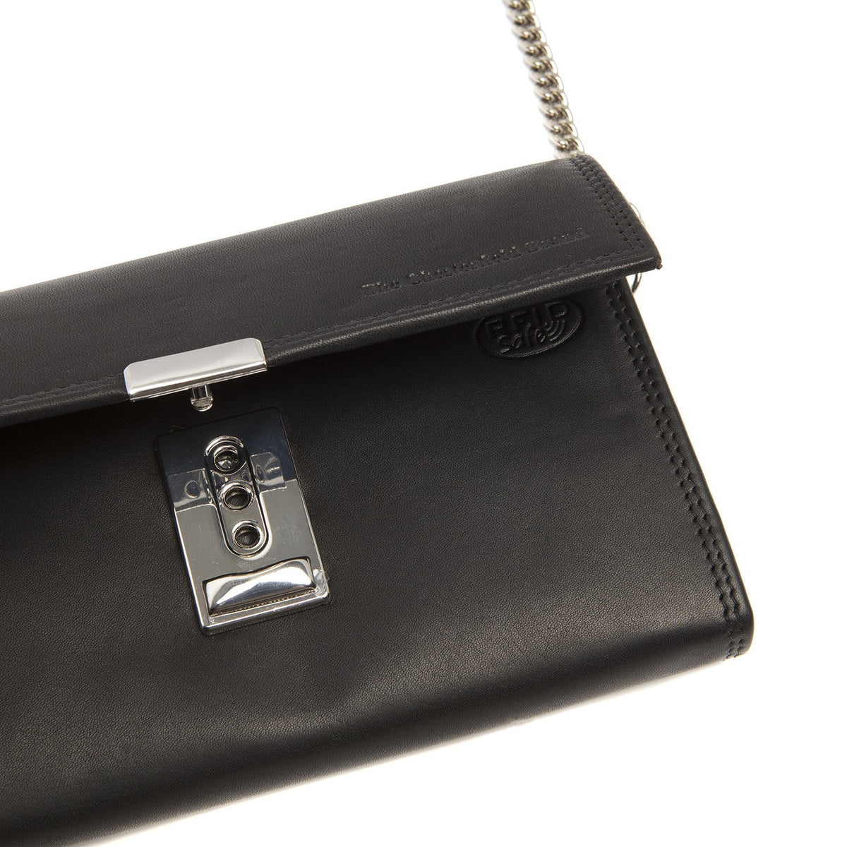 Elba Full-Grain Leather Waiter Wallet da Donna - Structured Side Profile Showing Gusset Depth &amp; Expansion Capacity