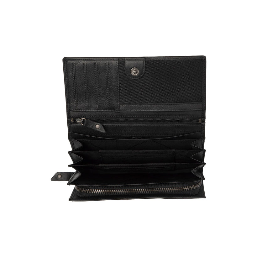 Arvento Full-Grain Portafoglio in Pelle da Donna