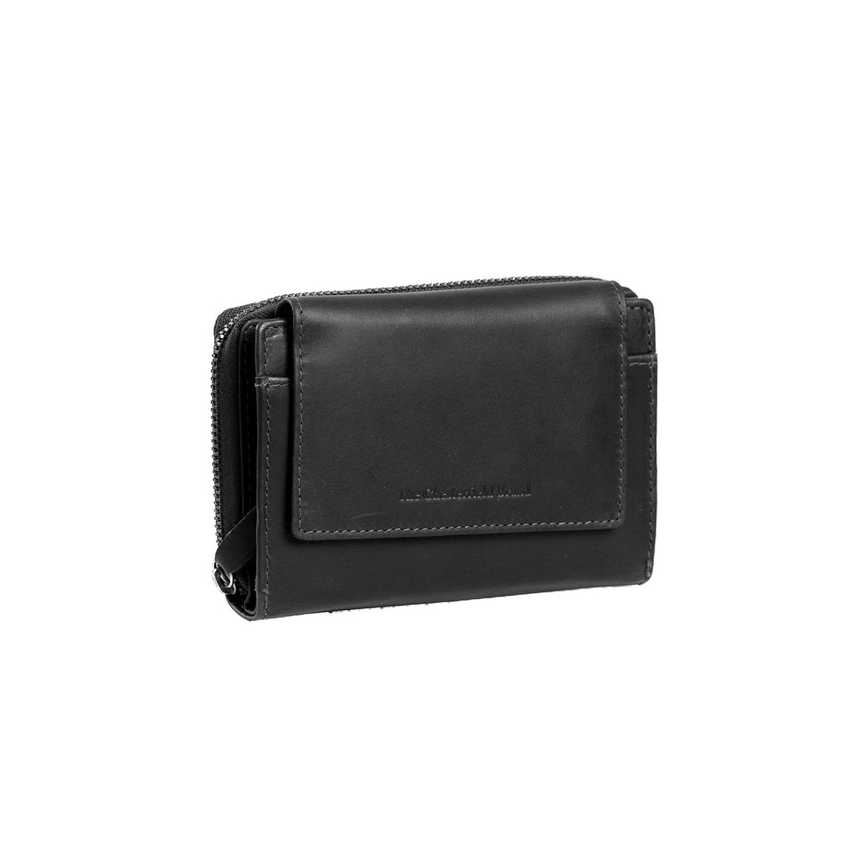 Ascot Full-Grain Portafoglio in Pelle da Donna in Classic 100% Full-Grain Leather - Full Exterior Front Profile View | Acquista online