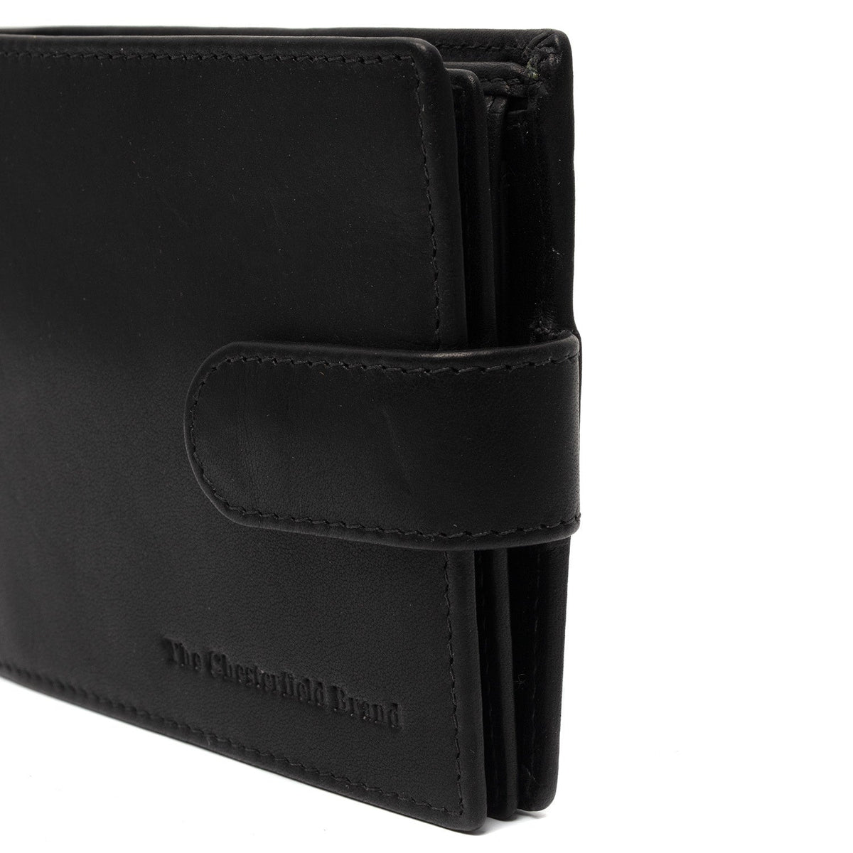 Curtis Full-Grain Portafoglio in Pelle da Uomo - Structured Side Profile Showing Gusset Depth &amp; Expansion Capacity