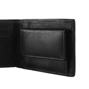 Enzo Full-Grain Portafoglio in Pelle da Uomo - Structured Side Profile Showing Gusset Depth &amp; Expansion Capacity