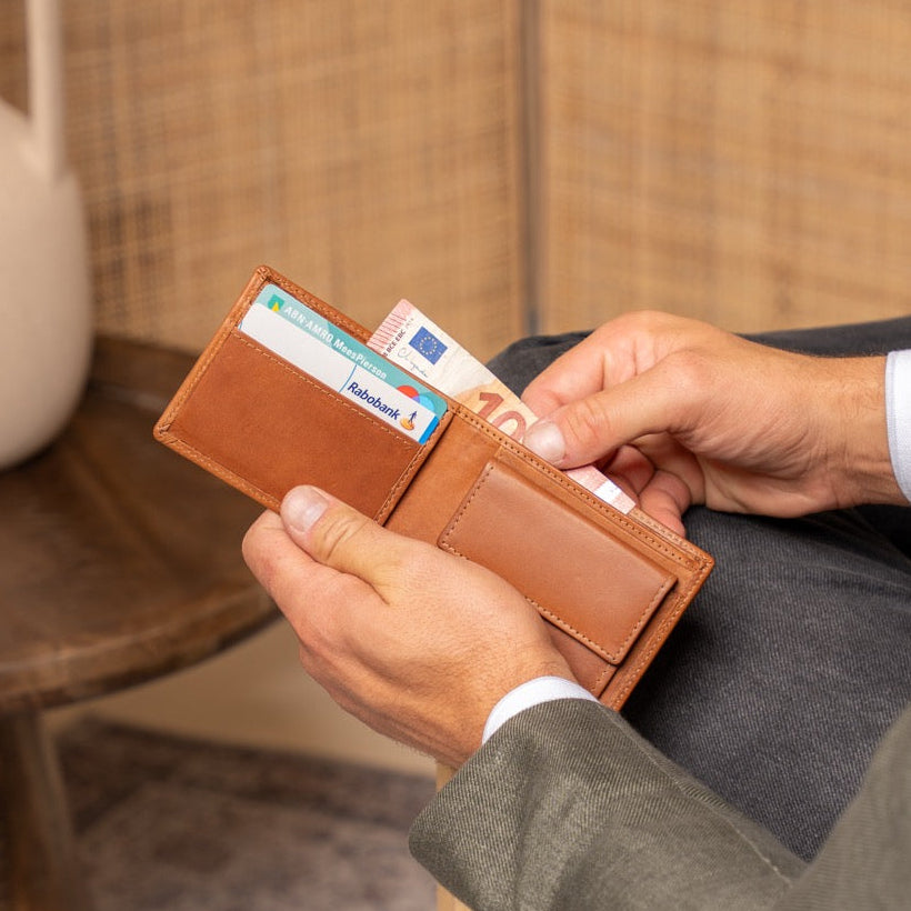 Enzo Full-Grain Portafoglio in Pelle da Uomo – Vista prodotto alternativa 3