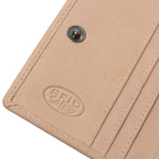 Floren Full-Grain Portafoglio in Pelle da Donna - Structured Side Profile Showing Gusset Depth &amp; Expansion Capacity