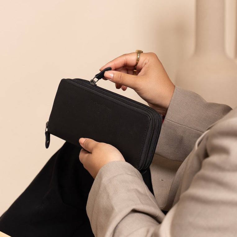Hadley Full-Grain Portafoglio in Pelle da Donna