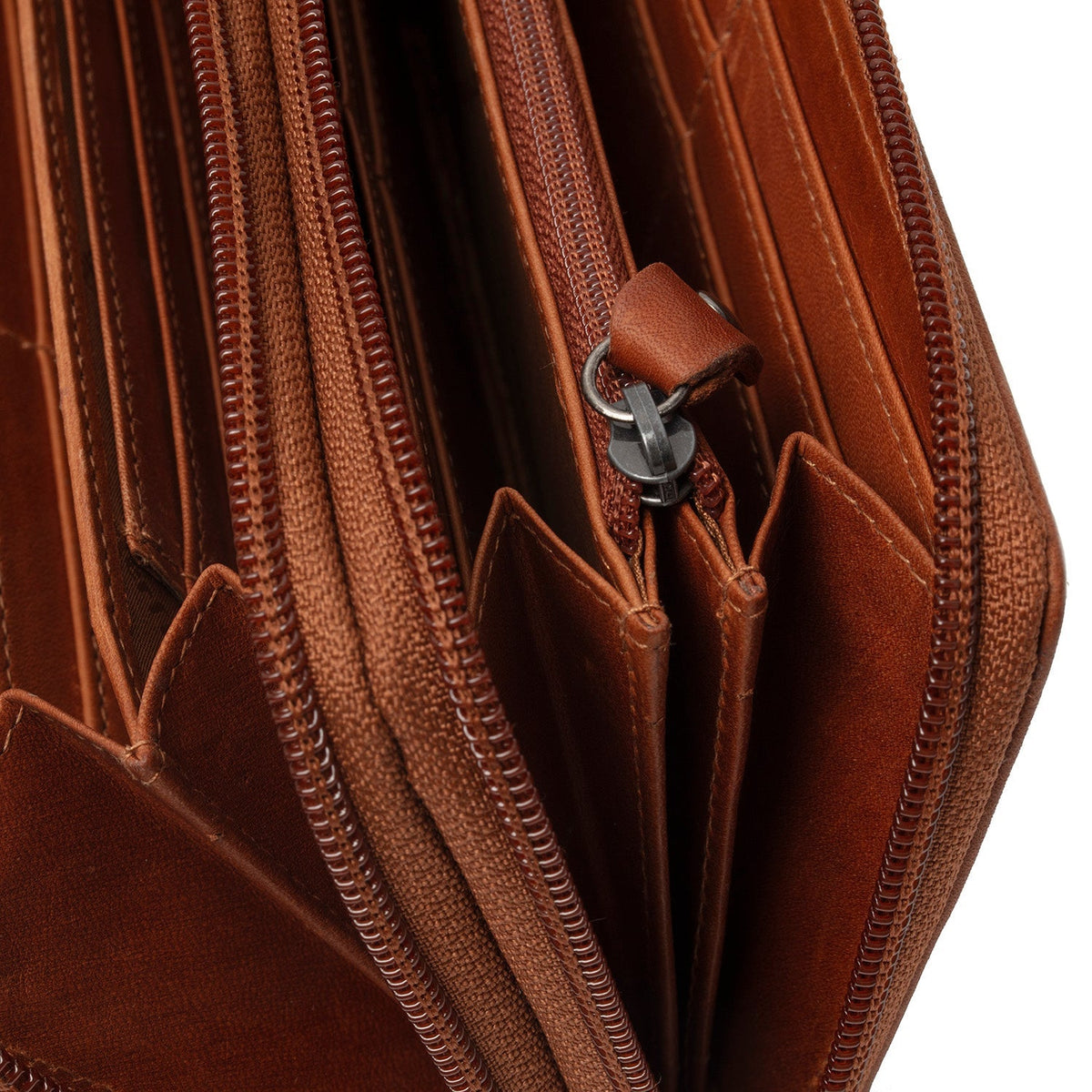 Cognac Leather Wallet Hadley, detail view 1