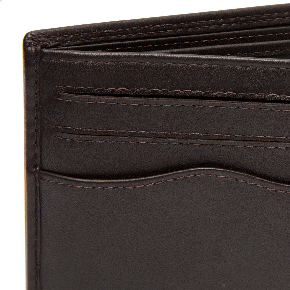 Brown Leather Wallet Lynnwood, detail view 3