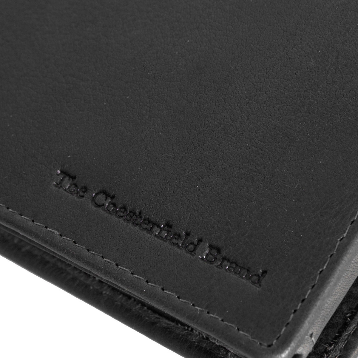 Solid Antique Brass Hardware &amp; Heavy-Duty Dual Zipper Detail on Marion Full-Grain Portafoglio in Pelle da Uomo