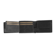 Solid Antique Brass Hardware &amp; Heavy-Duty Dual Zipper Detail on Marvin Full-Grain Portafoglio in Pelle da Uomo