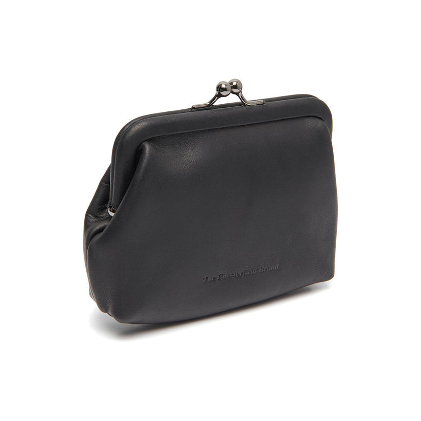 Nera Full-Grain Portafoglio in Pelle da Donna