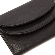 Classic 100% Full-Grain leather Wallet - Rear Perspective Showing Reinforced Leather Straps &amp; Stitching