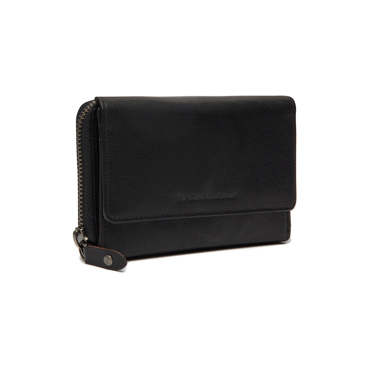 Rhodos Full-Grain Portafoglio in Pelle da Donna in Classic 100% Full-Grain Leather - Full Exterior Front Profile View | Acquista online