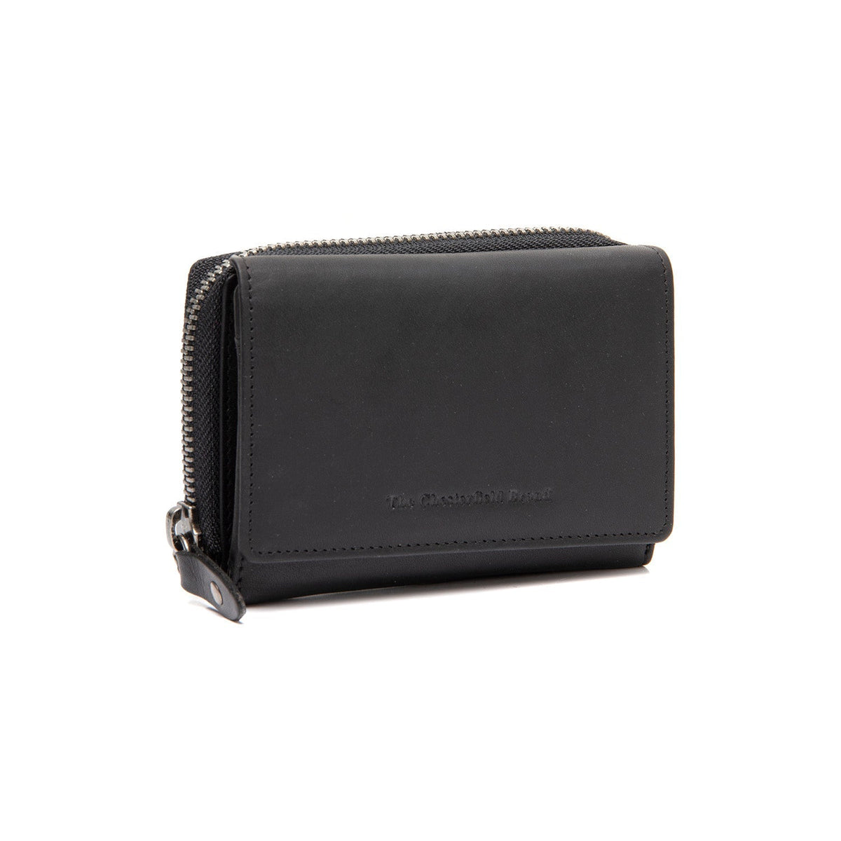 Sorraia Full-Grain Portafoglio in Pelle da Donna in Classic 100% Full-Grain Leather - Full Exterior Front Profile View | Acquista online