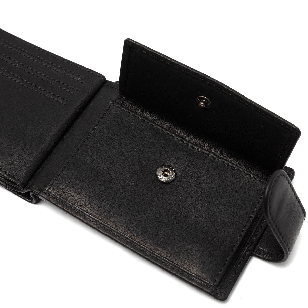 Solid Antique Brass Hardware &amp; Heavy-Duty Dual Zipper Detail on Yamba Full-Grain Portafoglio in Pelle da Uomo