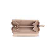 Solid Antique Brass Hardware &amp; Heavy-Duty Dual Zipper Detail on Zelan Full-Grain Portafoglio in Pelle da Donna