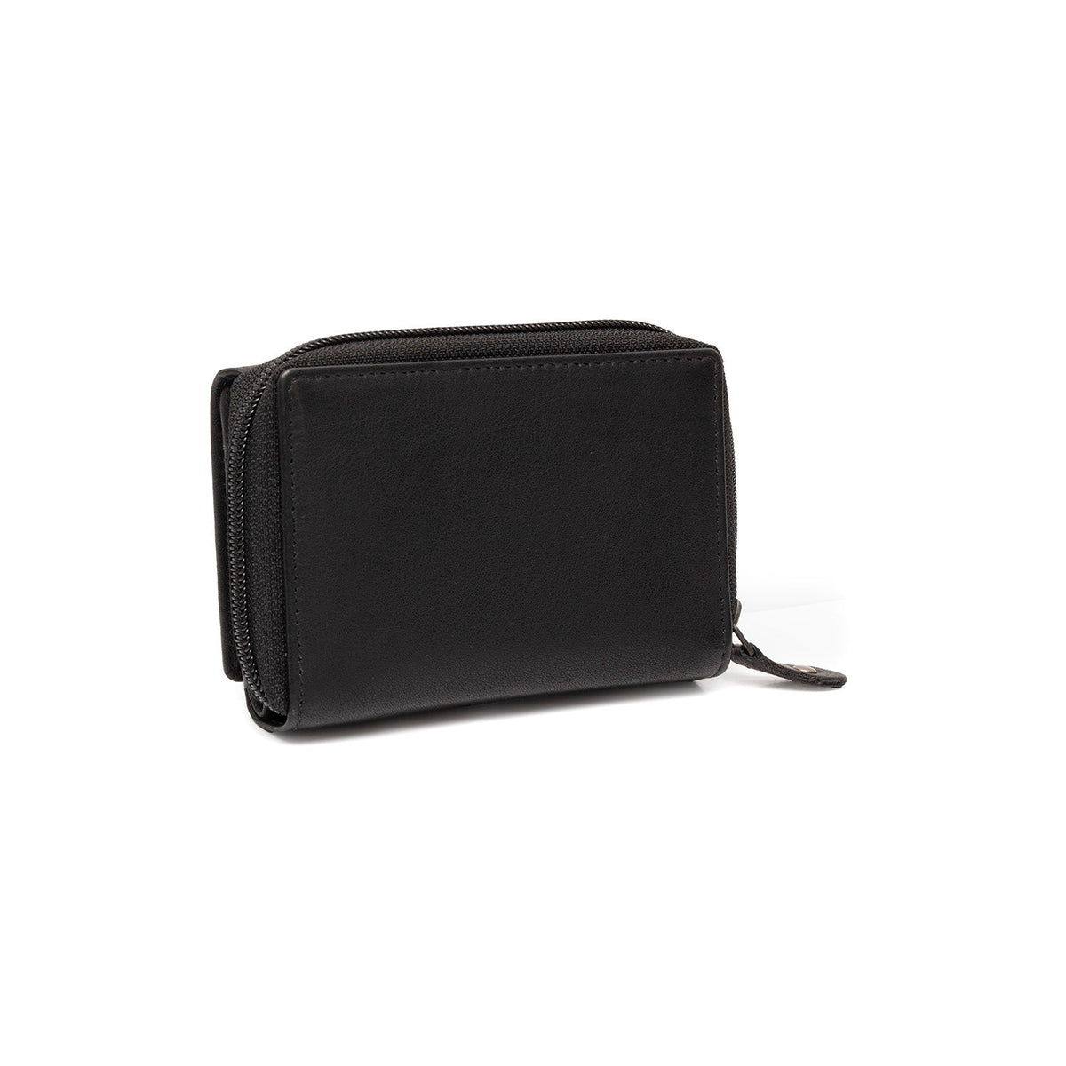 Black Leather Wallet Zelan, detail view 4