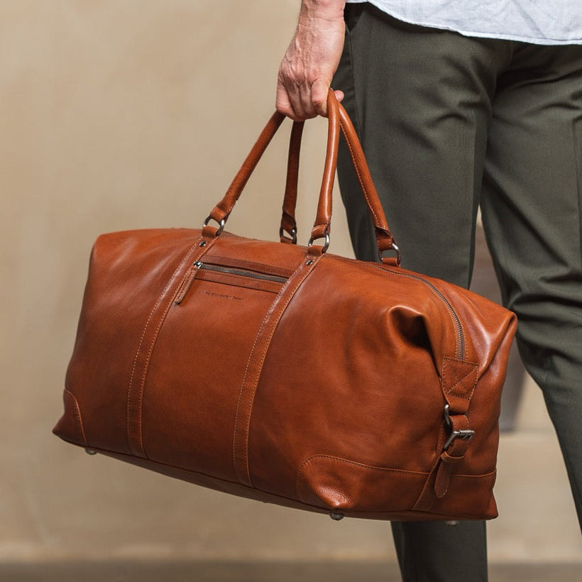 Cavoli Full-Grain Leather Weekender Bag da Donna