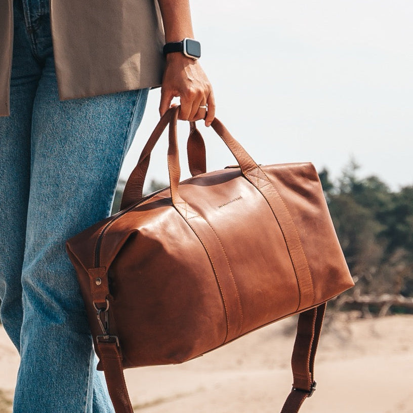 Conor Full-Grain Leather Weekender Bag da Donna – Vista prodotto alternativa 2