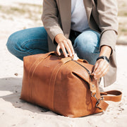Conor Full-Grain Leather Weekender Bag da Donna – Vista prodotto alternativa 3