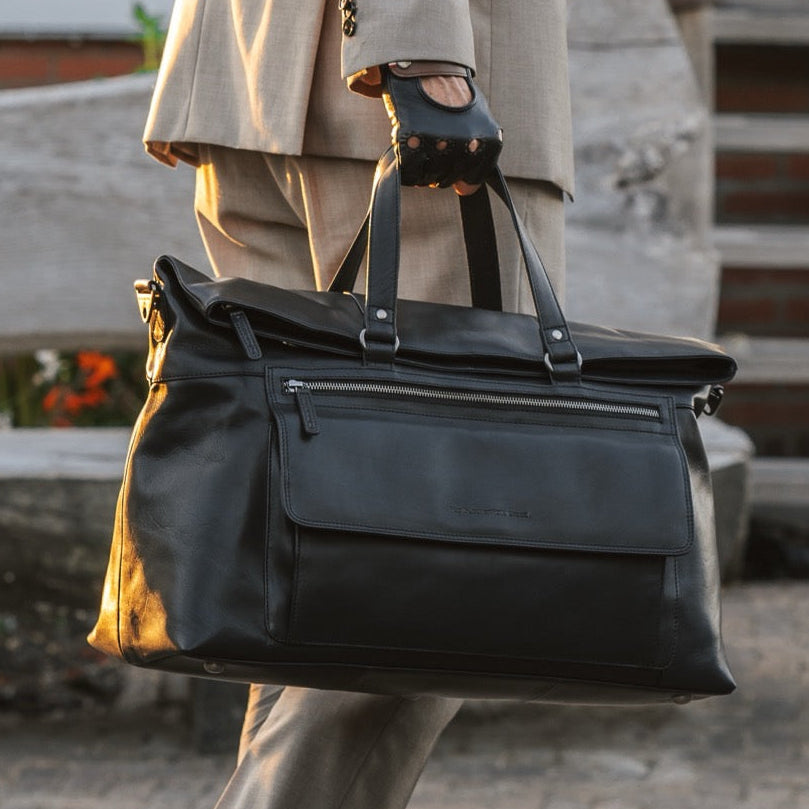 Lazio Full-Grain Leather Weekender Bag da Donna