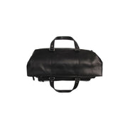 Lazio Full-Grain Leather Weekender Bag da Donna - Structured Side Profile Showing Gusset Depth &amp; Expansion Capacity
