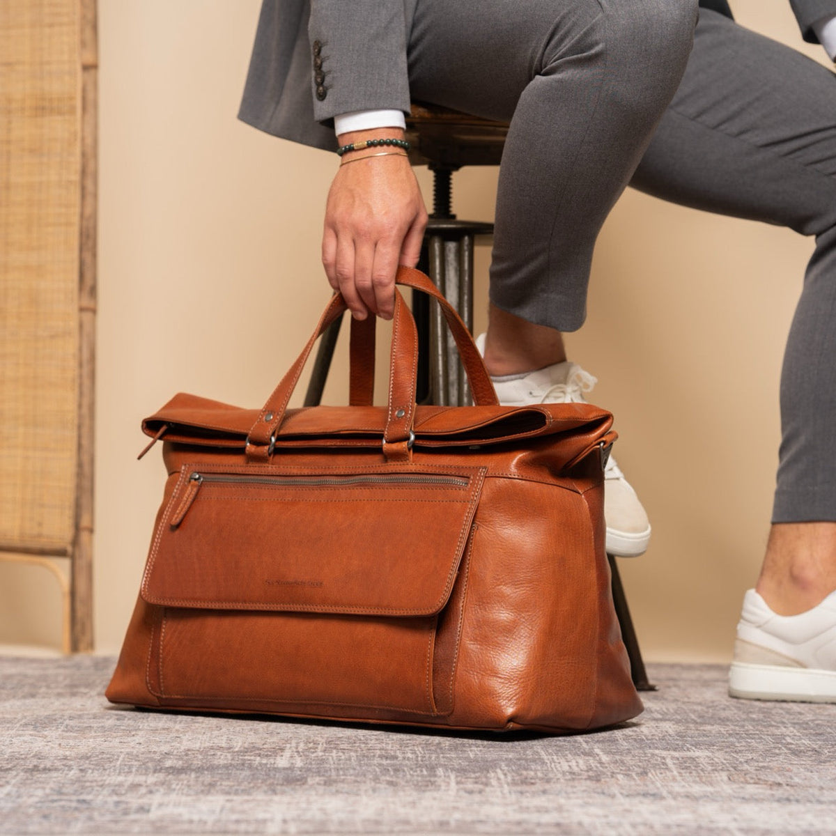 Lazio Full-Grain Leather Weekender Bag da Donna – Vista prodotto alternativa 3