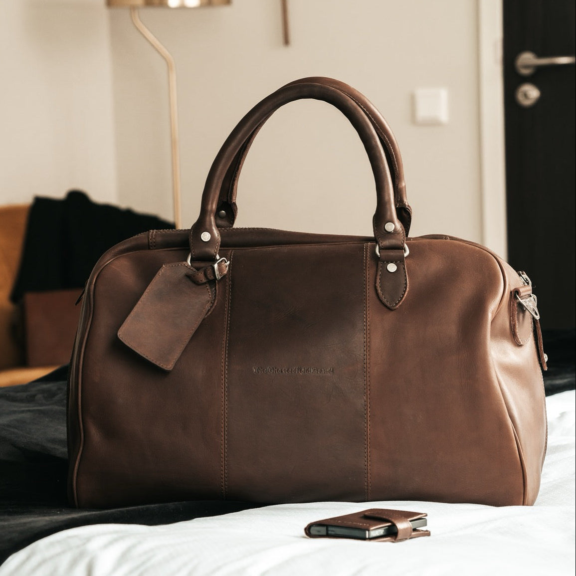 Liam Full-Grain Leather Weekender Bag da Donna – Vista prodotto alternativa 2