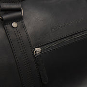 Rivaro Full-Grain Leather Weekender Bag da Donna - Structured Side Profile Showing Gusset Depth &amp; Expansion Capacity