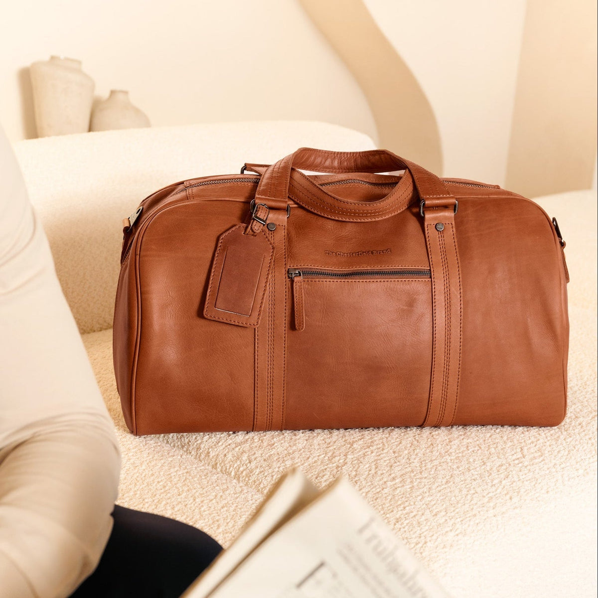 Rivaro Full-Grain Leather Weekender Bag da Donna – Vista prodotto alternativa 3