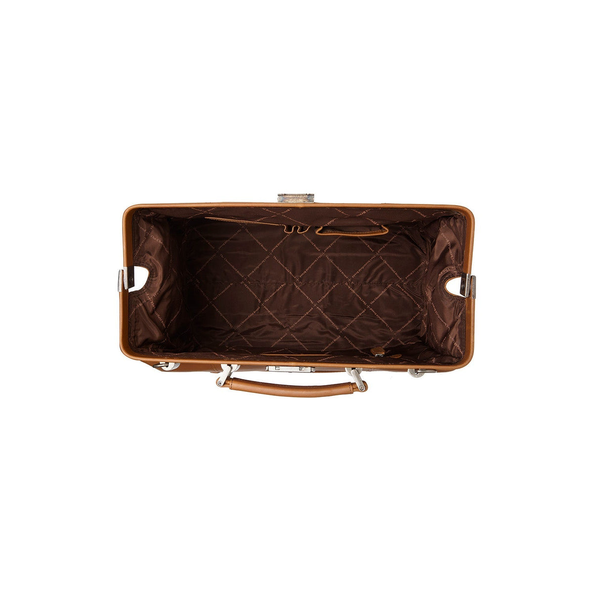 Solid Antique Brass Hardware &amp; Heavy-Duty Dual Zipper Detail on Texel Full-Grain Leather Weekender Bag da Donna