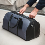 Tornio Full-Grain Leather Weekender Bag da Donna - Structured Side Profile Showing Gusset Depth &amp; Expansion Capacity