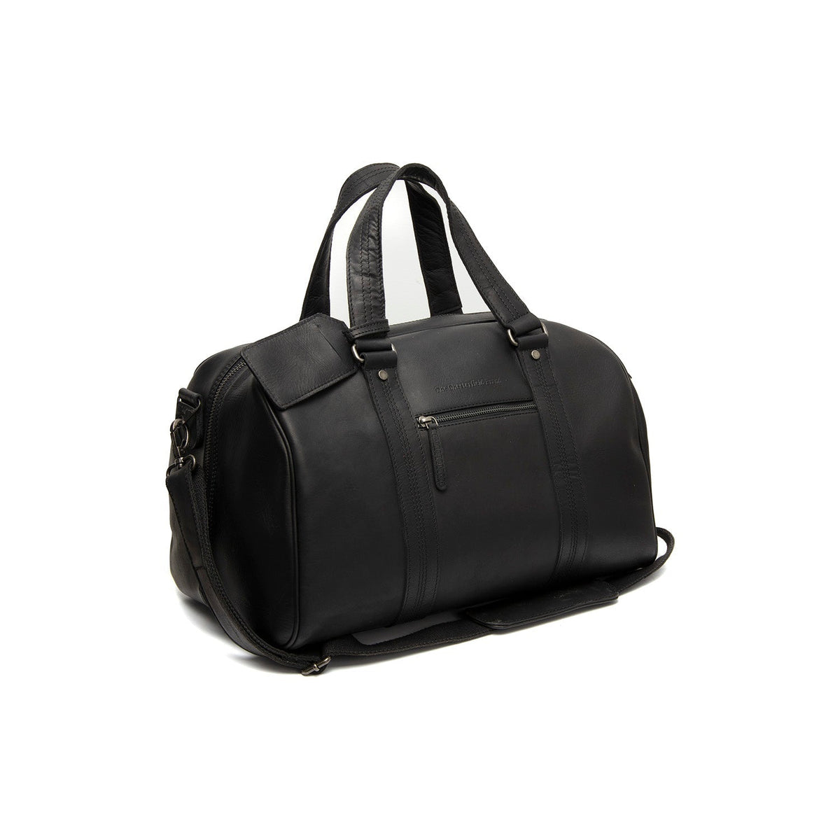 Volenza Full-Grain Leather Weekender Bag da Donna in Classic 100% Full-Grain Leather - Full Exterior Front Profile View | Acquista online