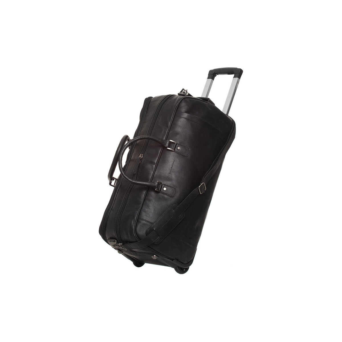 Leather Weekender Trolley Jayven da Donna in Classic 100% Full-Grain Leather - Full Exterior Front Profile View | Acquista online