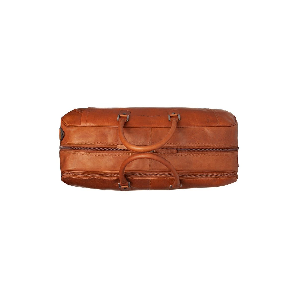 Cognac Leather Weekender Trolley Jayven da Donna, detail view 5