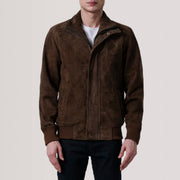 Lester Marrone Suede Bomber in Pelle da Uomo – Vista prodotto alternativa 3